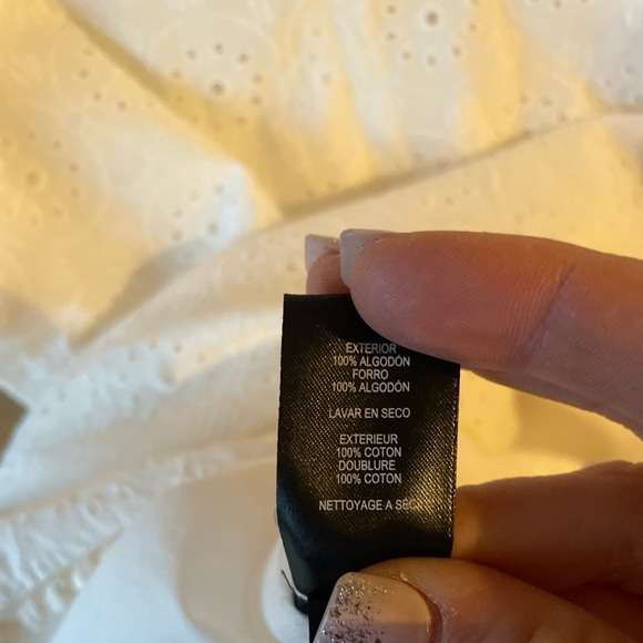 Jessica Howard Eyelet Dress 100% Cotton Bell-Sleeve Size 6 - Picture 6 of 6